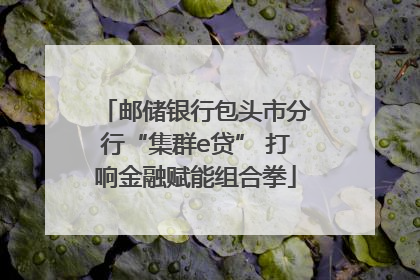 邮储银行包头市分行“集群e贷” 打响金融赋能组合拳