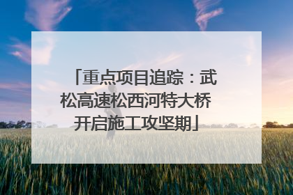 重点项目追踪：武松高速松西河特大桥开启施工攻坚期