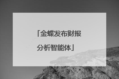金蝶发布财报分析智能体
