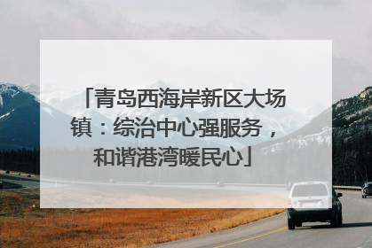 青岛西海岸新区大场镇：综治中心强服务，和谐港湾暖民心