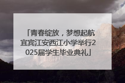 青春绽放，梦想起航 宜宾江安西江小学举行2025届学生毕业典礼