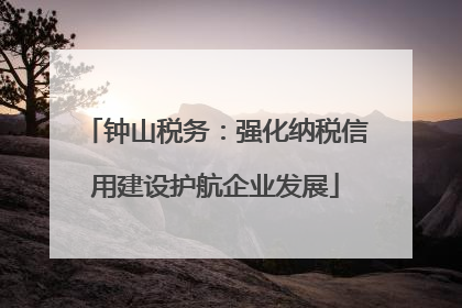 钟山税务：强化纳税信用建设护航企业发展