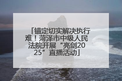 锚定切实解决执行难！菏泽市中级人民法院开展“亮剑2025”直播活动