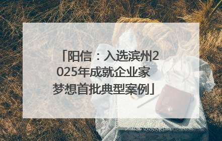 阳信：入选滨州2025年成就企业家梦想首批典型案例