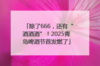 除了666，还有“酒酒酒”！2025青岛啤酒节首发燃了