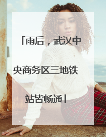 雨后，武汉中央商务区三地铁站皆畅通