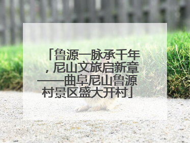 鲁源一脉承千年，尼山文旅启新章——曲阜尼山鲁源村景区盛大开村