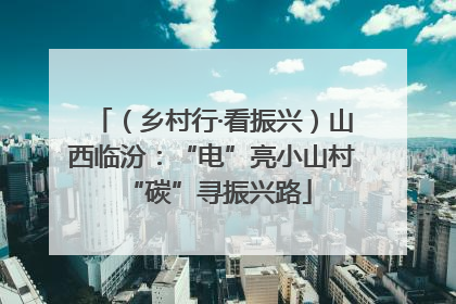（乡村行·看振兴）山西临汾：“电”亮小山村 “碳”寻振兴路
