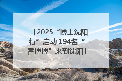2025“博士沈阳行”启动 194名“香博博”来到沈阳