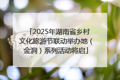 2025年湖南省乡村文化旅游节联动举办地（金洞）系列活动将启