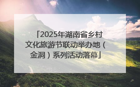 2025年湖南省乡村文化旅游节联动举办地（金洞）系列活动落幕