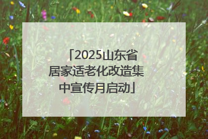 2025山东省居家适老化改造集中宣传月启动