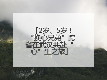 2岁、5岁！“换心兄弟”跨省在武汉共赴“心”生之旅