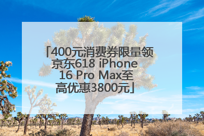 400元消费券限量领 京东618 iPhone 16 Pro Max至高优惠3800元