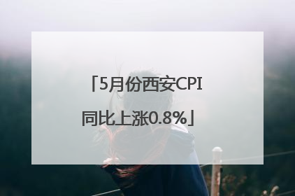 5月份西安CPI同比上涨0.8%