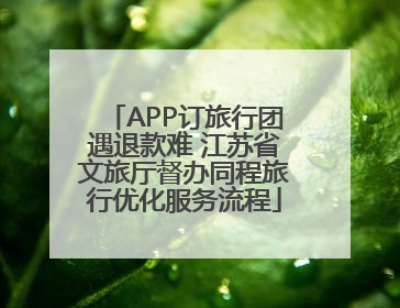 APP订旅行团遇退款难 江苏省文旅厅督办同程旅行优化服务流程