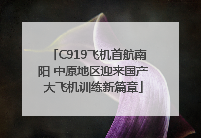 C919飞机首航南阳 中原地区迎来国产大飞机训练新篇章